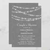 Invitation Lumière scintillante sur la douche d'un couple Bur (Devant / Derrière)