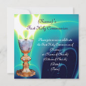 Invitation LUMIÈRE SPIRITUELLE 1ère Communion sainte / Christ (Dos)