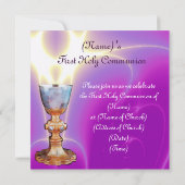 Invitation LUMIÈRE SPIRITUELLE 1ère Communion sainte / Christ (Dos)