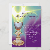 Invitation LUMIÈRE SPIRITUELLE 1ère Communion sainte / Christ (Dos)