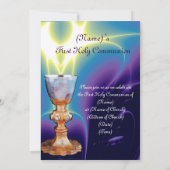 Invitation LUMIÈRE SPIRITUELLE 1ère Communion sainte / Christ (Dos)