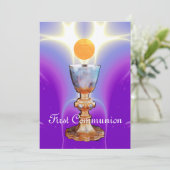 Invitation LUMIÈRE SPIRITUELLE 1ère Communion sainte / Christ (Debout devant)