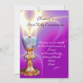 Invitation LUMIÈRE SPIRITUELLE 1ère Communion sainte / Christ (Dos)