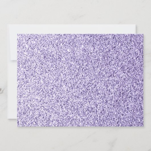 Invitation Lumière violet scintille Sweet 16 élégant script (Dos)