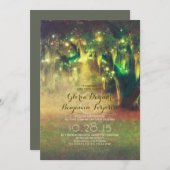 Invitation lumières à cordes arbre rustique vintage invitatio (Devant / Derrière)