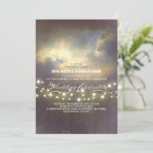 Invitation lumières à cordes coucher de soleil dramatique (Debout devant)