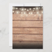 Invitation Lumières à cordes de bois rustique 4 juillet Party (Dos)