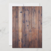 Invitation Lumières à cordes de lanterne rustique Mariage flo (Dos)