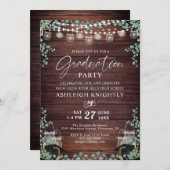 Invitation Lumières à cordes d'Eucalyptus en bois d'aération  (Devant / Derrière)