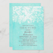 Invitation lumières à cordes douche à nuptiale bleue (Devant / Derrière)