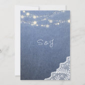 Invitation Lumières à cordes en dentelle de jean bleu Invitat (Dos)