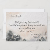 Invitation Lumières à cordes forestières (Dos)