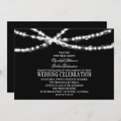 Invitation lumières à cordes noir (Devant / Derrière)
