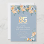 Invitation Lumières à cordes roses Dusty Blue 85e anniversair (Devant)