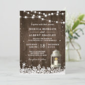 Invitation Lumières à cordes rustiques Lanterne blanche Maria (Debout devant)