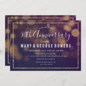 Invitation Lumières Anniversaire de Mariage TOUTE (Devant / Derrière)