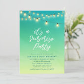 Invitation Lumières Aquarelle Verre de mer Surprise (Debout devant)