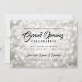 Invitation Lumières argentées formelles d'ouverture grand ent (Devant)