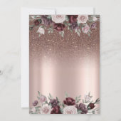 Invitation Lumières, Ballons de Parties scintillant Bourgogne (Dos)