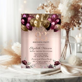 Invitation Lumières, Ballons de Parties scintillant Bourgogne