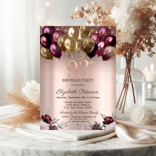 Invitation Lumières, Ballons de Parties scintillant Bourgogne