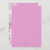 Invitation Lumières bat mitzvah rose (Devant / Derrière)