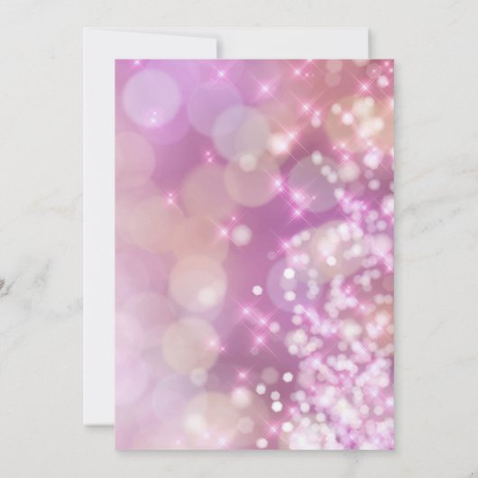 Invitation Lumières Bokeh bat mitzvah Gold Star (Dos)