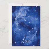 Invitation Lumières Célestes des Étoiles de la Galaxie Bleue  (Dos)