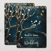 Invitation Lumières de arbre de soirée rustique amovibles Mar (Devant / Derrière)