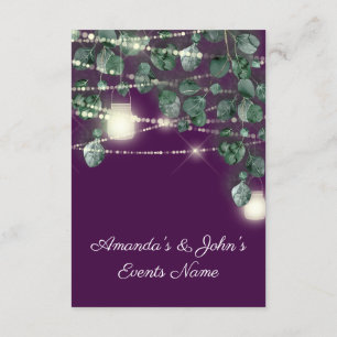 Invitation Lumières de bocaux de prunier en bois rustique de 