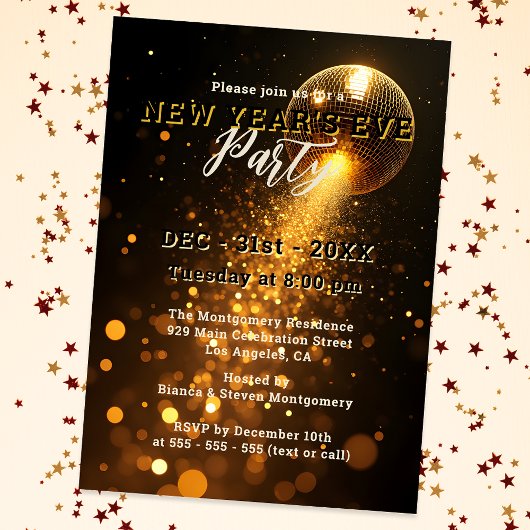 Invitation Lumières de boule disco scintillantes pour la fête