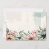 Invitation Lumières de chaîne, coup de pinceau, RSVP floral (Dos)