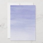 Invitation Lumières de chaîne de couleur d'aquarelle Lavande (Dos)