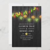 Invitation Lumières de Chaîne de Fête Cinco de Mayo Mariage F (Devant)