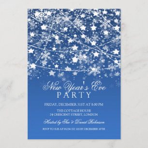 Invitation Lumières de chaîne de vacances de la Saint-Sylvest