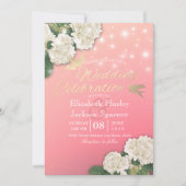 Invitation Lumières de chaîne des Hydrangées blanches faire-p (Devant)