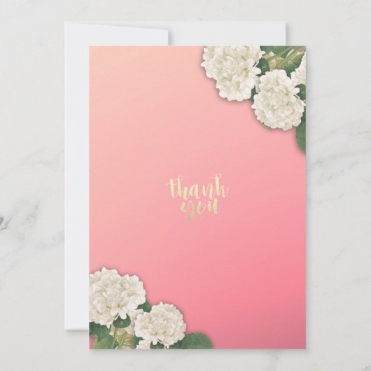 Invitation Lumières de chaîne des Hydrangées blanches faire-p (Dos)