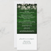 Invitation Lumières de Chaîne en Bois Vert Rustique Tout en U (Dos)