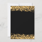 Invitation Lumières de chaîne or de Noël (Dos)