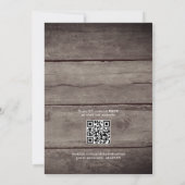 Invitation Lumières de Chaîne Rustiques Mariage Code QR Lavan (Dos)