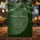 Invitation Lumières de corde d'arbre rustique vert Mariage
