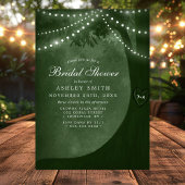 Invitation Lumières de corde d'arbre rustique vert Mariage