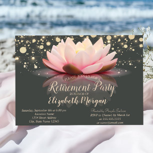 Invitation Lumières de corde de lotus élégant pour fête de re