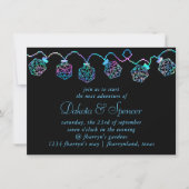 Invitation Lumières de dés Holo RPG | Mariage PnP 20 faces (Devant)