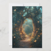 Invitation Lumières de Fée de Forêt Enchantée pour Enterremen (Dos)