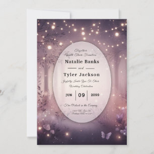 Invitation Lumières de Fées dans un Mariage avec Bois Lumineu