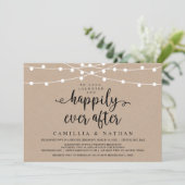 Invitation Lumières de ferme rustiques en forme de guirlande, (Debout devant)