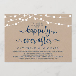 Invitation Lumières de ferme rustiques, mariage naval évasion