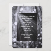 Invitation Lumières de fête à bokeh argenté (Dos)