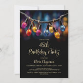 Invitation Lumières de fête Anniversaire (Devant)